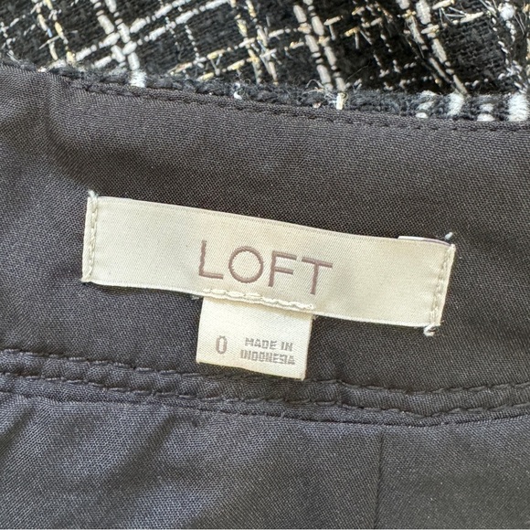LOFT Gold Black and White Mini Skirt (Sz 0) - Picture 6 of 7